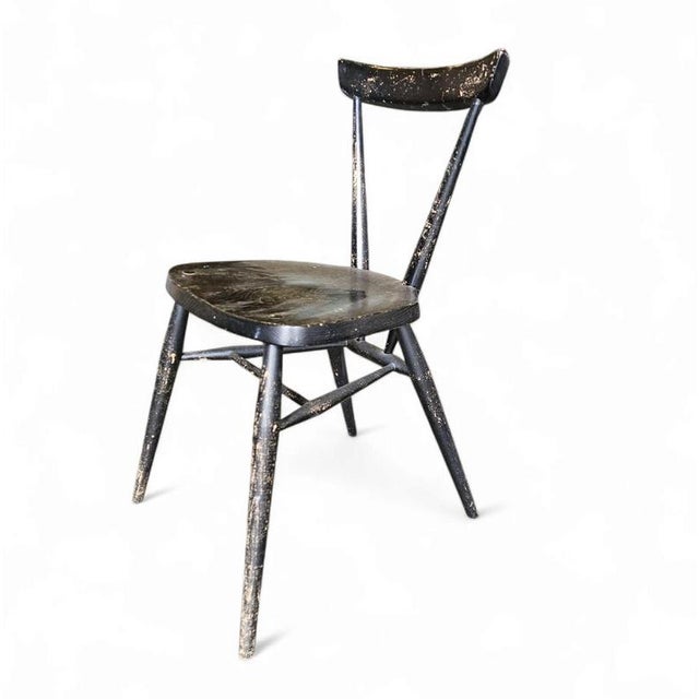 L.Ercolani / early / Ercol Black Stacking Chair / 1950s This piece has an attribution mark, I am sure that it is...