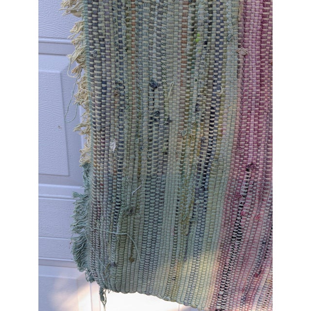 Large Antique American Woven Textile Wall Hanging 5x7 For Sale - Image 12 of 18