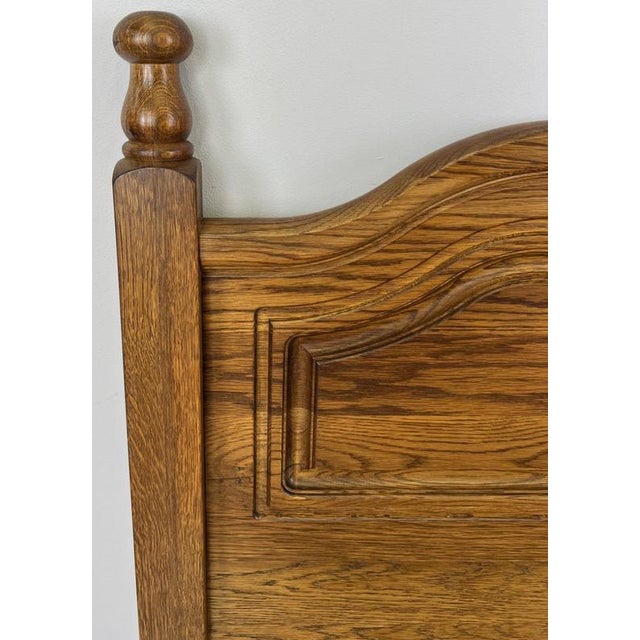 Vintage French Style Oak Headboard For Sale - Image 4 of 9