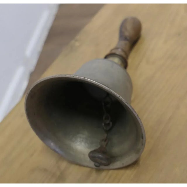 Vintage Bronze Hand Bell For Sale - Image 3 of 6
