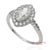 Metal Vintage Platinum 900 Natural Diamond Milgrain Oval Shape Engagement Band Ring, Size 7 For Sale - Image 7 of 10