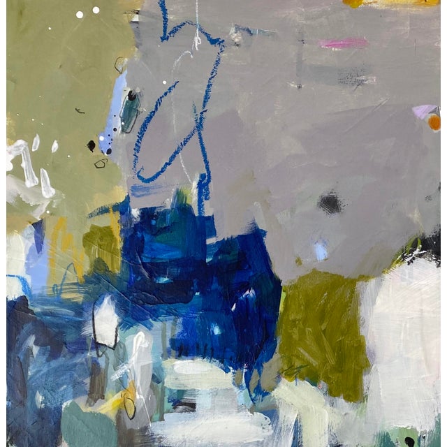 "Beginners Guide to Telepathy" - Abstract Mixed Media Painting by Gina Cochran For Sale - Image 4 of 7