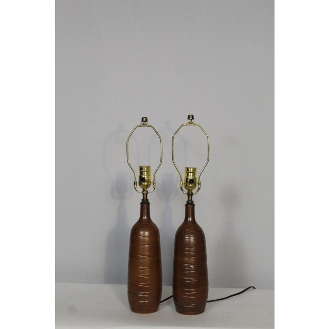 Mid 20th Century Pair of Antonio Zen Influence Lamps For Sale - Image 11 of 11