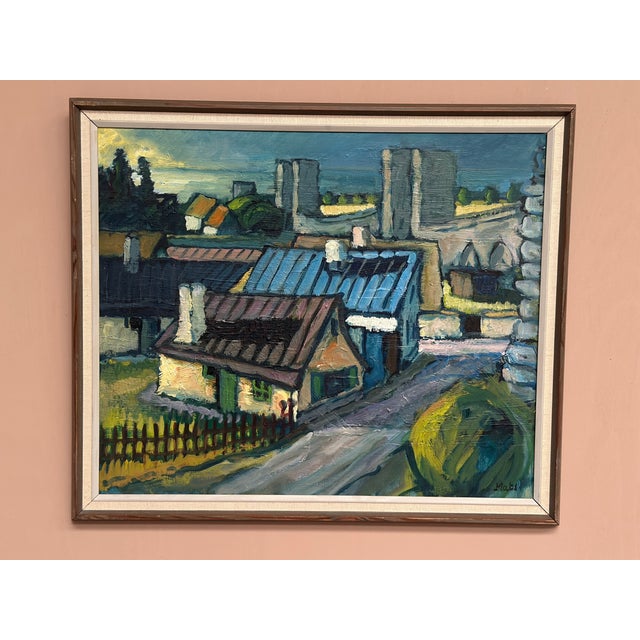 Mats Ahlberg, Northern District, Visby, 1960s, Oil on Panel, Framed For Sale - Image 12 of 18