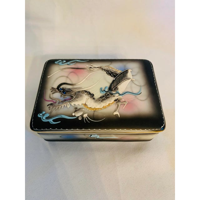 Asian Mid 20th Century Dragonware Moriage Complete Smoking Ensemble - 4 Piece Set For Sale - Image 3 of 13