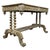 Brown Antique Victorian Oak Writing Table with Carved Decoration For Sale - Image 8 of 11