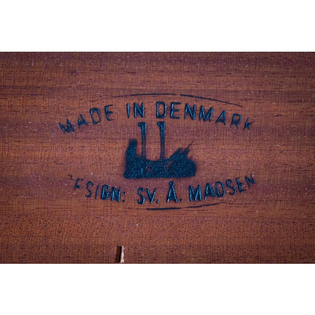 Round Teak Dining Table with Butterfly Extension by Svend Aage Madsen for K. Knudsen, 1960s For Sale - Image 9 of 10