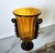 Barovier & Toso 1980s Pair of Amber Murano Glass Vases, Neoclassical Style For Sale - Image 4 of 10