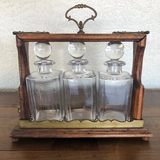 Antique English Oak Decanter Tantalus For Sale - Image 11 of 11