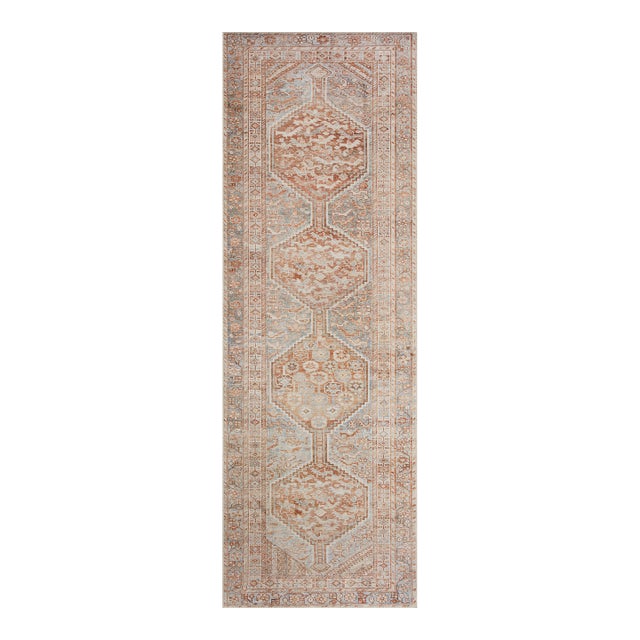 Chris Loves Julia x Loloi Jules Tangerine / Mist 2'-6" x 12'-0" Runner Rug For Sale
