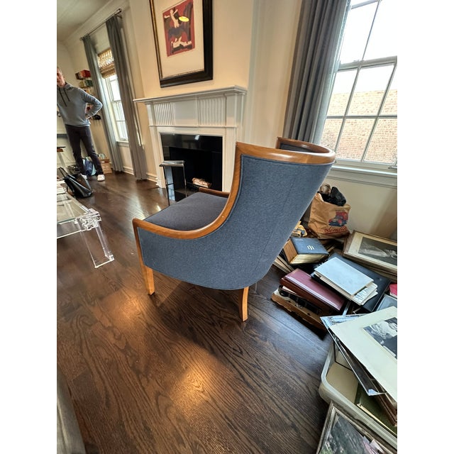 2010s Michael Berman Limited Armchair — Transitional California Modern Custom Upholstered Arm Chair For Sale - Image 5 of 7