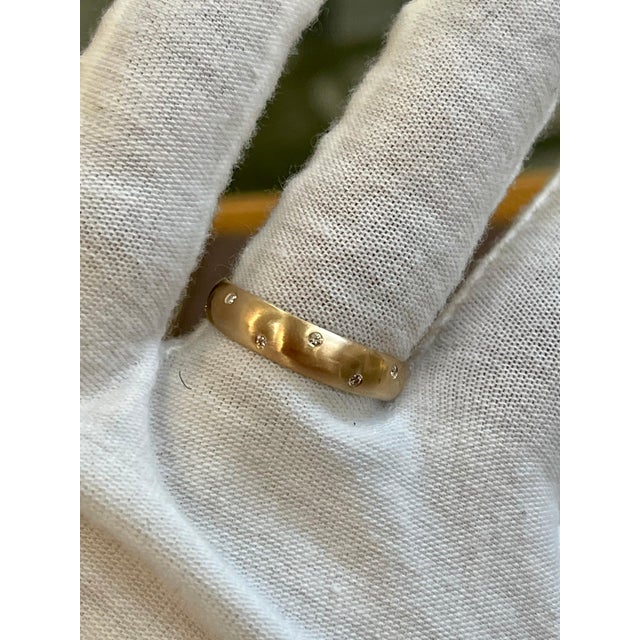 14 Flush Set Bezel Diamond Eternity Wedding Band in 14 Karat Yellow Gold For Sale - Image 10 of 18
