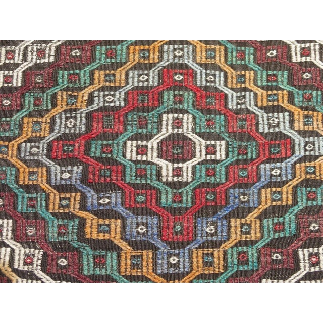 1960's Handmade Kilim Rug - 58" X 100" For Sale In Raleigh - Image 6 of 12