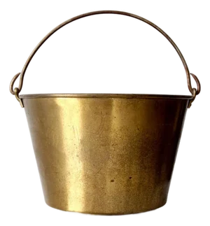 Antique Ansonia Brass Company Brass Bucket