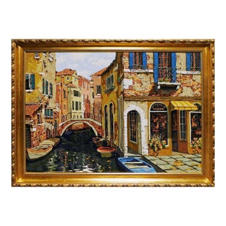 Viktor Shvaiko "Autumn in Venice" on Canvas Framed Hand Signed Make an Offer#179 For Sale