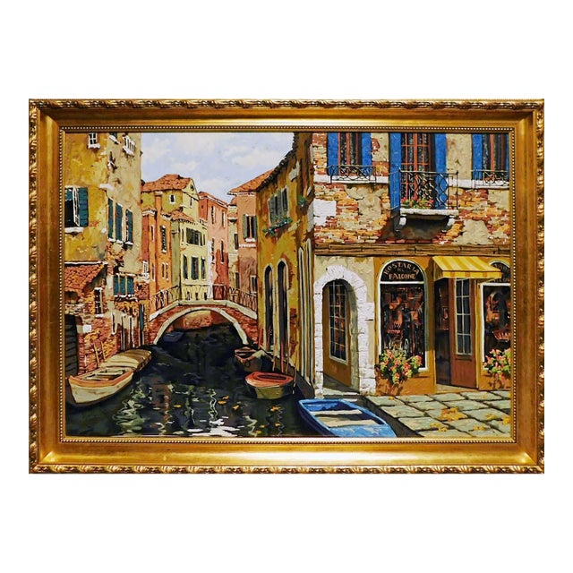 Viktor Shvaiko "Autumn in Venice" on Canvas Framed Hand Signed Make an Offer#179 For Sale