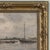 Gray 19th Century Belgian Oil on Canvas Painting of Riverboats by Romain Steppe in Original Gilt Frame For Sale - Image 8 of 16