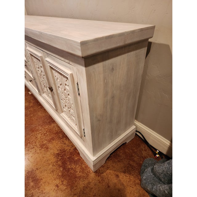 Coastal Big White Credenza For Sale - Image 3 of 11