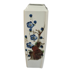 Vintage Asian Japanese Floral Square Vase