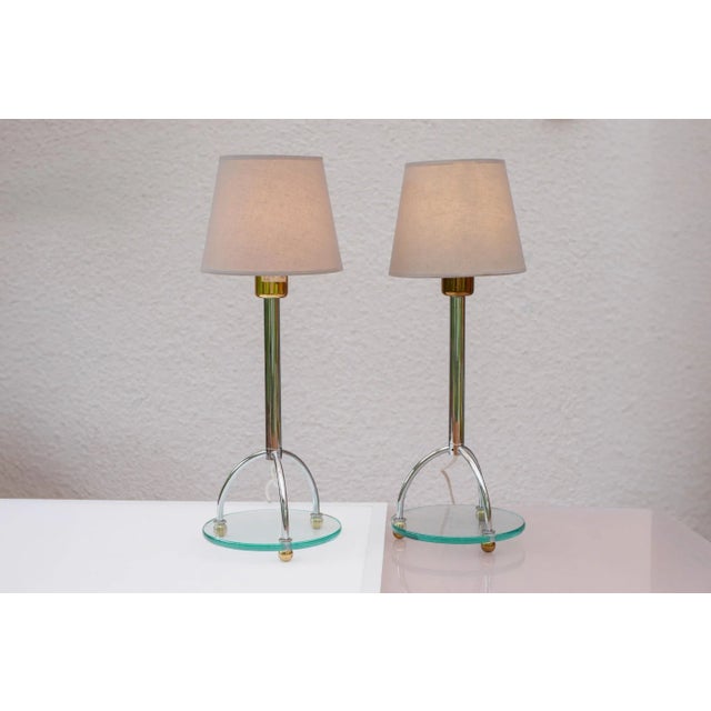 Metal Art Deco Scandinavian Minimalist Skymning Table Lamps in Chrome and Glass by Ehlén Johansson for Ikea, Set of 2 For Sale - Image 7 of 14