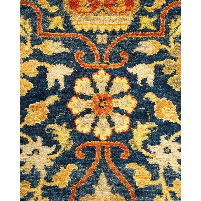 Traditional Mogul, One-of-a-Kind Hand-Knotted Area Rug in Blue, 6' 1" x 9' 1" For Sale - Image 3 of 8