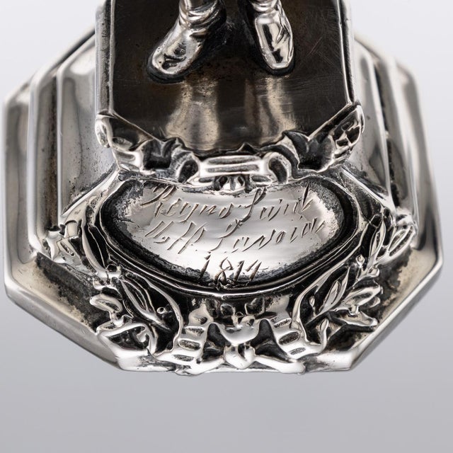 Antique 20th Century Italian Silver & Enamel Mounted Napoleonic Kingdom Guard, 1970s For Sale - Image 13 of 15