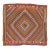 Square Boho Geometric Colorful Jajim Flat-Weave, 20th Century - 3'6" x 4'2" For Sale