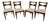 1950s Drexel 'Profile' Dining Chairs Designe by John Van Koert, Set of 4 For Sale