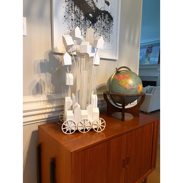 A signed original architectural light sculpture titled "Flowering City," created in 2017 by architect and designer Joe...