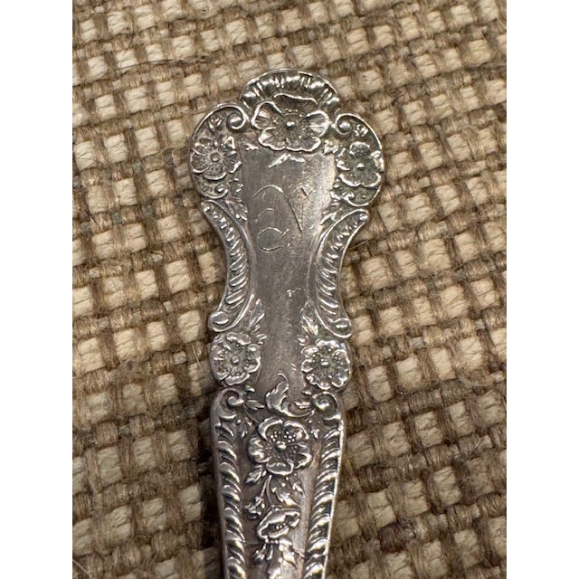 Late 18th Century Antique Gorham "Cambridge" Sterling Silver Fork 7" Monogram "N" For Sale - Image 5 of 5