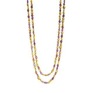 Mogul Citrine and Tourmaline Bead Necklace For Sale