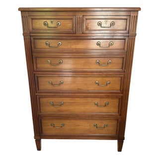 1960s Henredon Tall Vintage Chest French Neoclassical Louis XVI Style: Superb Condition For Sale