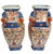 2020s Pair of Hexagonal Porcelain Vases With Imari Design and Pomegranate Handles 15" For Sale - Image 5 of 8