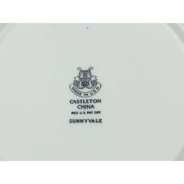 Mid 20th Century Castleton China Sunnyvale Pattern Floral Bread and Butter Plates - Set of 4 For Sale - Image 4 of 4