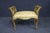 Wood Italian Style Giltwood Vanity Bench With Carved Details For Sale - Image 7 of 11