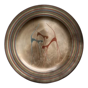MCM Cats Plate by Ceramicist Lise Fleury