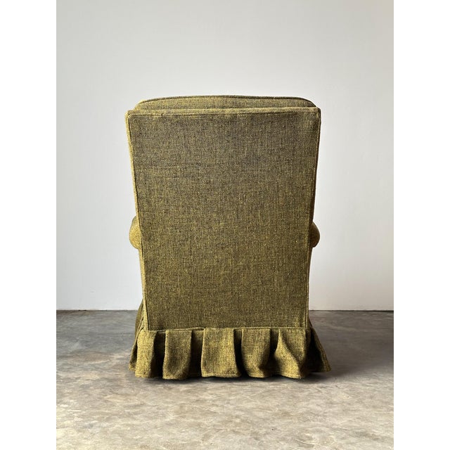 Olive Tweed Swivel Rocker With Patchwork Plaid Upholstery, 1970s For Sale - Image 14 of 18