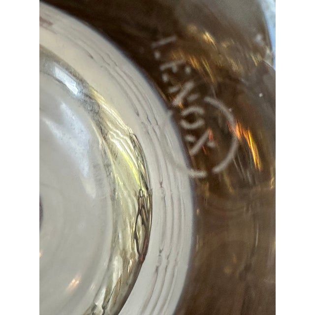 Vintage 1970s Lenox "Autumn" Collection 10" High Crystal Vase Handblown With 24k Gold Encrusted Band For Sale - Image 12 of 12