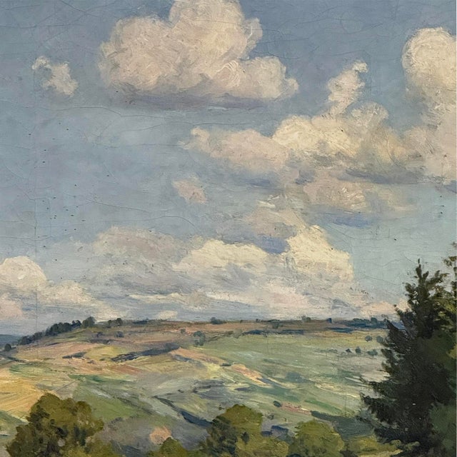 Antique Framed Oil Painting on Canvas by Xavier Wurth (1869-1933) For Sale - Image 12 of 16