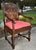 Antique Kittinger Solid Oak Carved Tudor Style Chair W/Pillow For Sale - Image 10 of 13