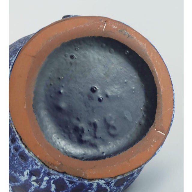 Blue Large Model 228 Vase Jug in Blue Fat Lava Drip Glaze from Kreutz-Keramik, 1960s For Sale - Image 8 of 11