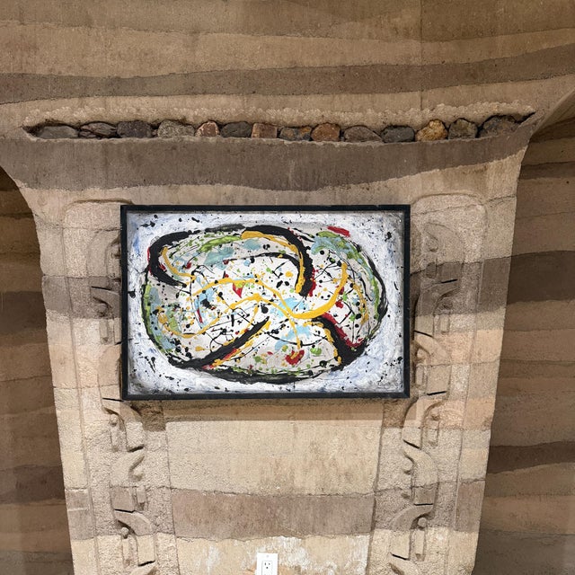 Abstract Expressionist Painting Textured "Drip" or "Splatter" After Jackson Pollock For Sale In San Diego - Image 6 of 18