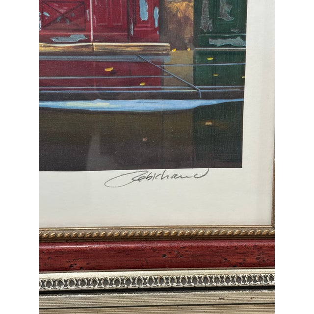 Figurative Vintage Louis Robichaud Signed Serigraph "Impasse" - Custom Ornate Frame For Sale - Image 3 of 3