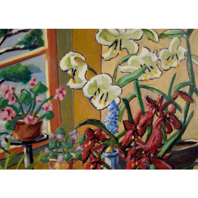 American "Winter Folly" - 2003 Oil on Masonite by Richard M Bacon For Sale - Image 3 of 7