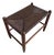 Danish Cord Woven Bench Ottoman Hand-Crafted Midcentury (France) 1960s Weathered For Sale