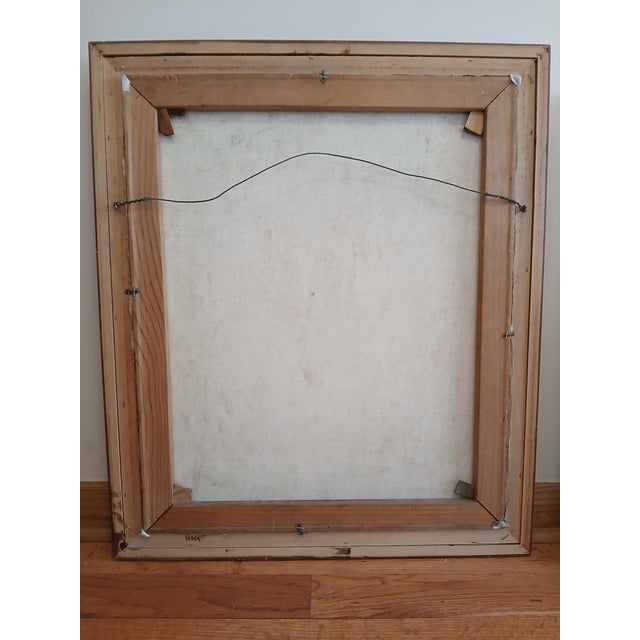 Judaica Vintage Oil Painting on Canvas Signed by A. Atlas [Jerusalem Steps] Signed in Hebrew and English by A. Atlas...