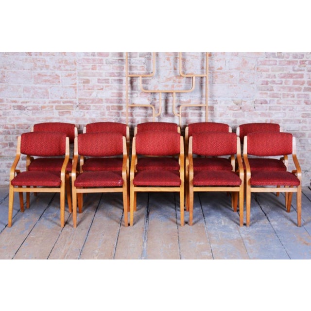 Mid-Century Chairs in Maple attributed to Ludvik Volak, Czech, 1960s, Set of 10 For Sale - Image 4 of 17