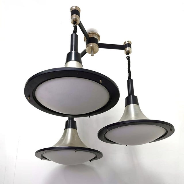 Space Age Ceiling Light in Glass and Aluminum For Sale - Image 15 of 15