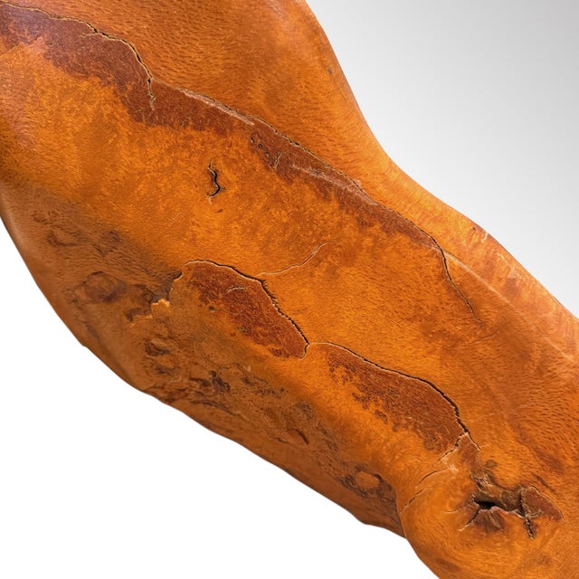 Large Burl Framed Mirror For Sale - Image 11 of 12