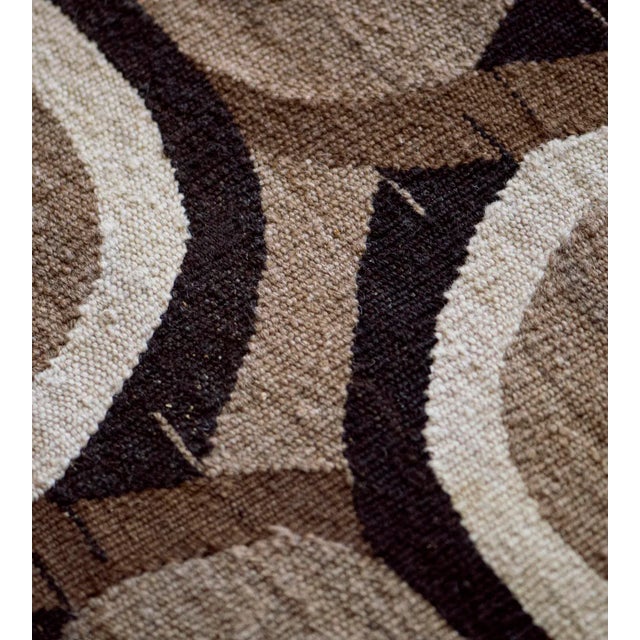 2010s Wool Flatweave Rug Handwoven in Turkey For Sale - Image 5 of 7